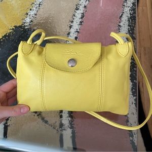 longchamp le pliage xtra leather cross body bag